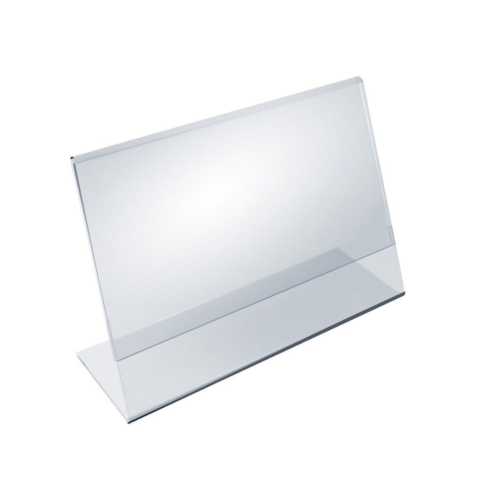 Azar Displays L-Shaped Sign Holders, 8.5W x 2H, Clear, 10/Pack (112704)