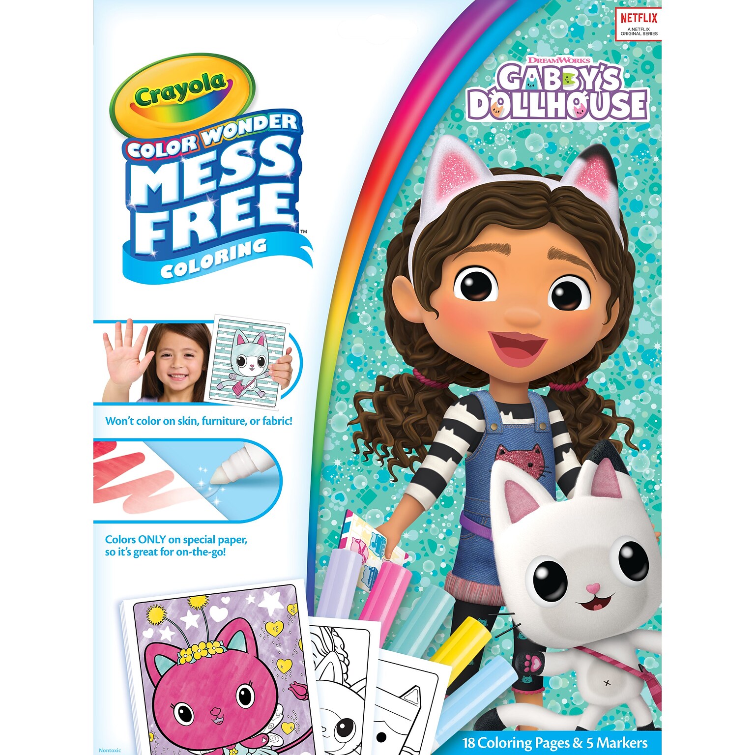 Crayola Color Wonder Gabbys Dollhouse Coloring Pad & Markers (75-2835)