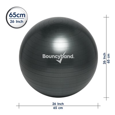 Bouncy Bands Balance Ball, 65cm, Dark Gray (BBAWBS65GY)