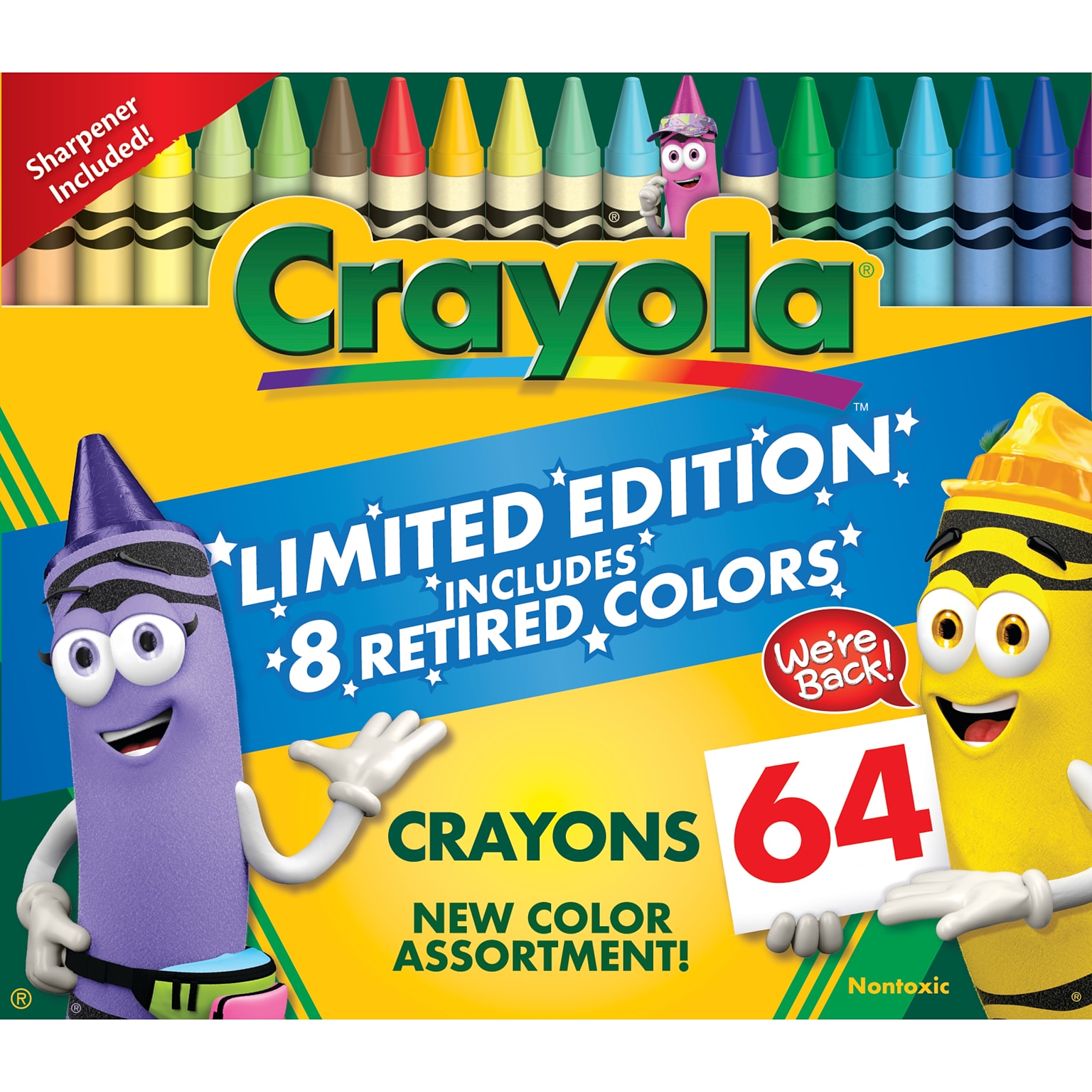 Crayola Limited Edition Collection Crayons, Assorted Colors, 64/Box (52-3021)