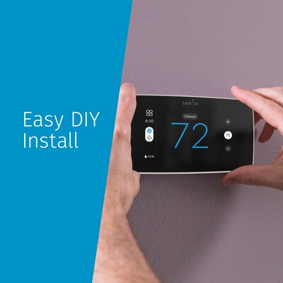 Sensi Touch 2 Smart Programmable Wi-Fi Thermostat, Works with Alexa, White Beveled Edge (ST76W)