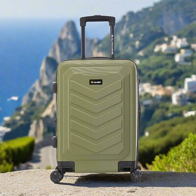 US Army FOX PRO 20" Hardside Carry-On Suitcase, 4-Wheeled Spinner, TSA Checkpoint Friendly, Olive Drab (USLFPRO00S-GRN)
