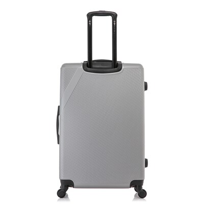 DUKAP Discovery 3-Piece Hardside Spinner Carry-On Luggage Set, TSA Checkpoint Friendly, Silver (DKDISSML-SIL)