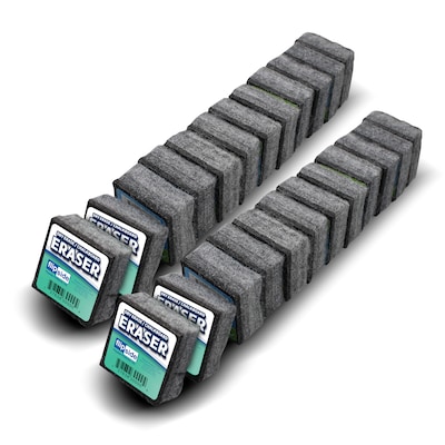 Flipside Dry-Erase Eraser, Gray, 24/Pack (32000)