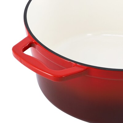 Elama Cast Iron 2.7 Qt Dutch Oven, Red (935124508M)
