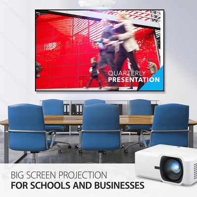 ViewSonic 5000 Lumens WXGA Laser Projector with 1.3x Optical Zoom, White/Black (LS740W)