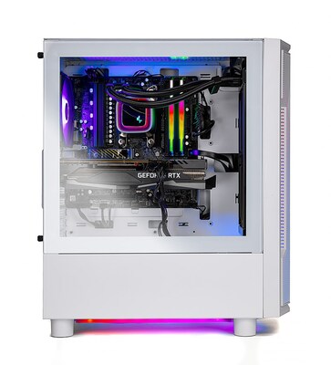 Skytech Archangel 4 Gaming Desktop, AMD Ryzen 7 5700, 16GB RAM , 1TB SSD, NVIDIA GeForce RTX 3050, White