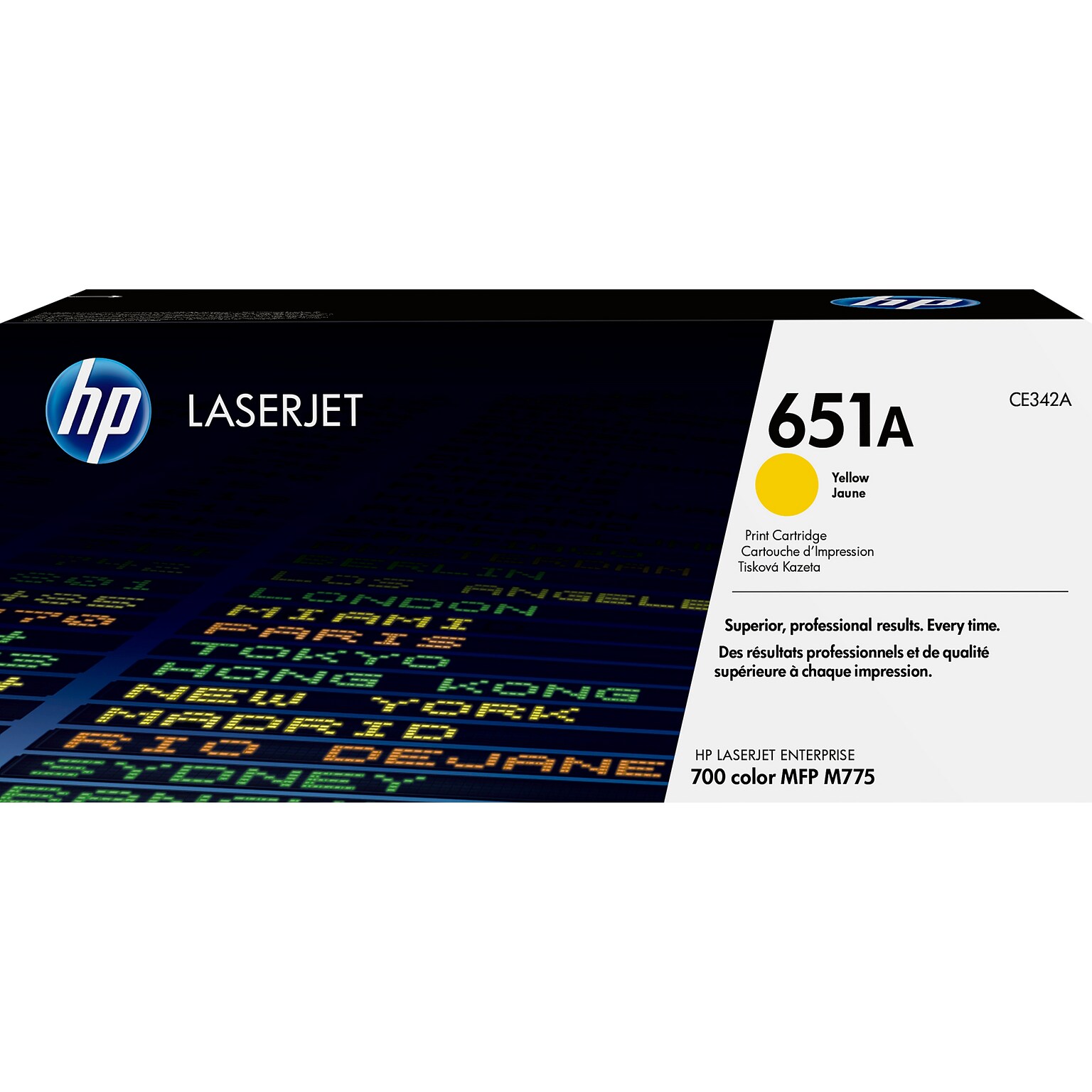 HP 651A Yellow Standard Yield Toner Cartridge, Prints Up to 16,000 Pages (ce342a)