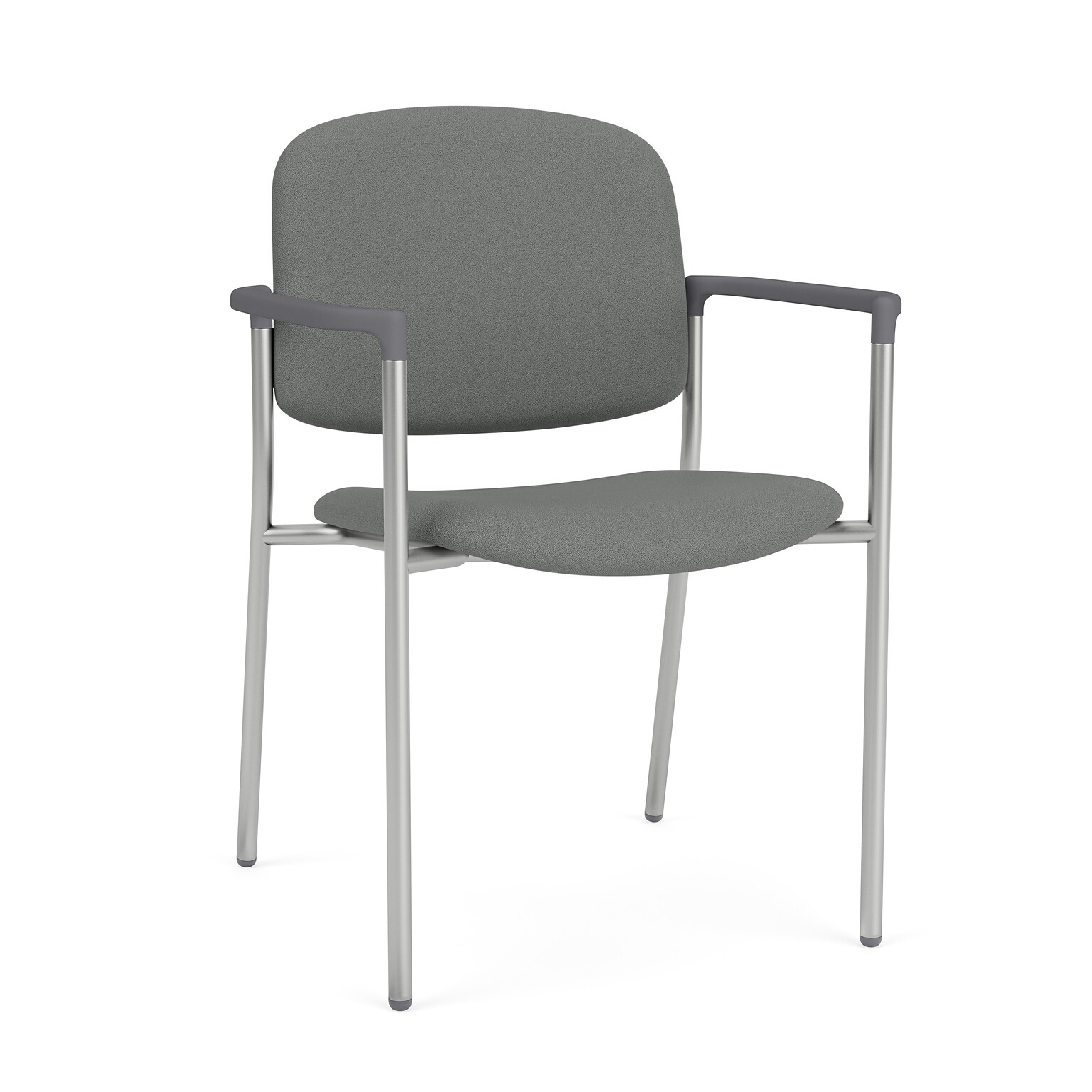 Lesro Chat Fabric Guest Chair, Open House Graphite/Silver (CX1171.SSV.CFL-01OHGP)