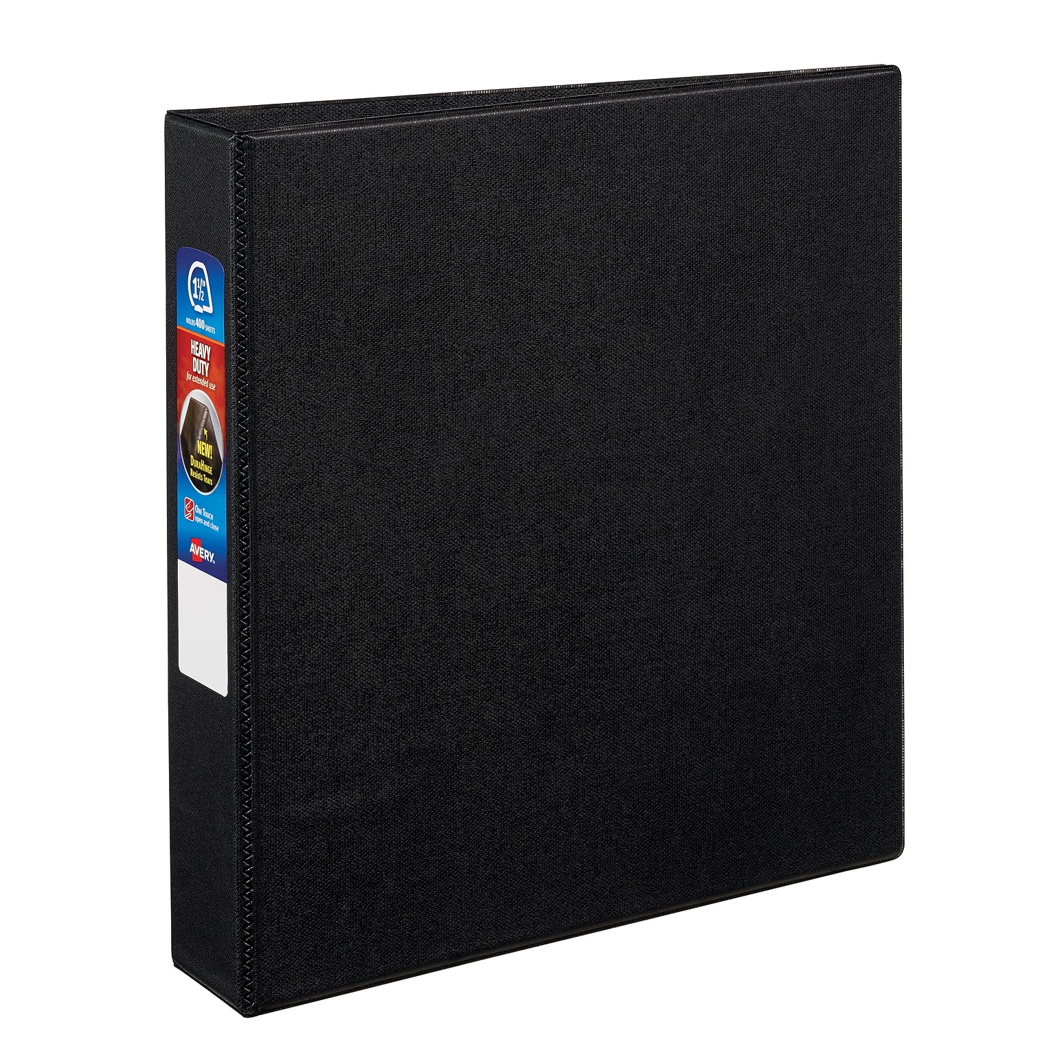 Avery Heavy Duty 1 1/2 3-Ring Non-View Binders, One Touch EZD Ring, Black (79-985)