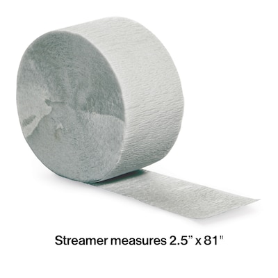 Creative Converting Touch of Color Streamer, Shimmering Silver, 12/Pack (078106)