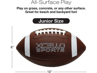 Xcello Sports JR Footballs, Assorted Colors, 2/Pack (XS-FB-JRPVC-2)