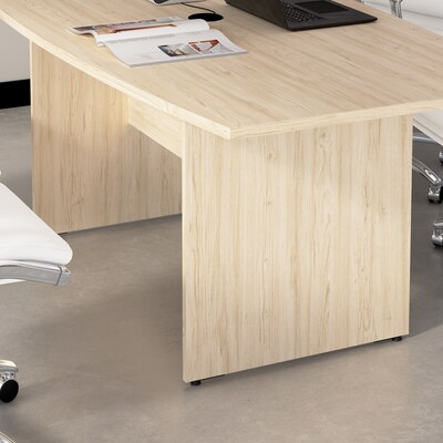 Bush Business Furniture 72"W Boat Shaped Conference Table, Natural Elm (99TB7236NE)