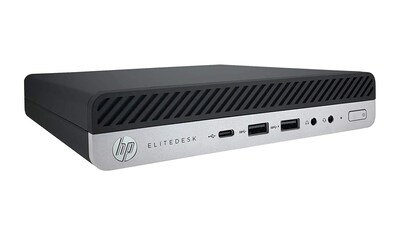 HP EliteDesk 800 G5 MINI Refurbished Desktop Computer, Intel Core i5-8500T 2.1GHz, 16GB RAM, 500GB S