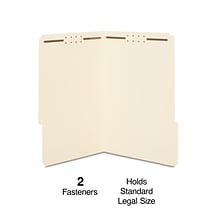 Quill Brand® 2-Fastener Legal Size Folders, Manila, 50/Box (732010)