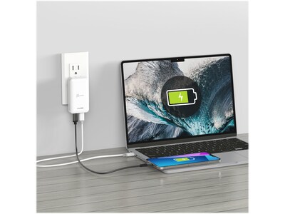 j5create 65W USB-C 2-Port GaN PD Charger, White (JUP2465)