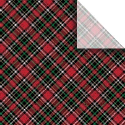 JAM Paper 20 x 30 Tissue Paper, Red Gold Plaid, 240 Sheets/Pack (526BXPT6371)