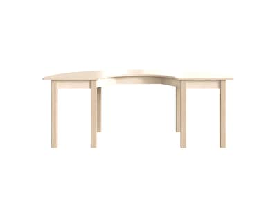 Flash Furniture Bright Beginnings Hercules 59 Semi-Circle Table, Beech (MK-ME088015-GG)