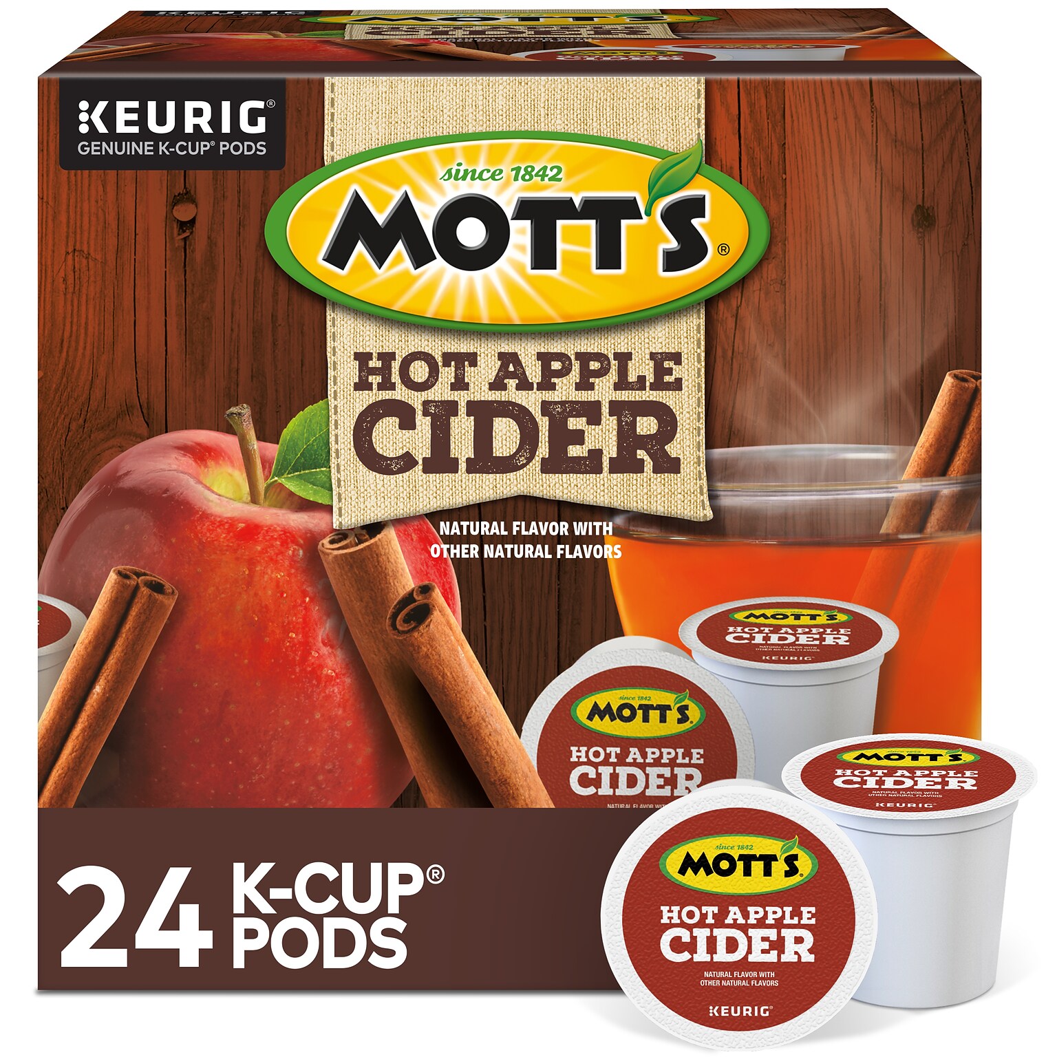 Motts Hot Apple Cider, Keurig® K-Cup® Pods, 24/Box (386040)