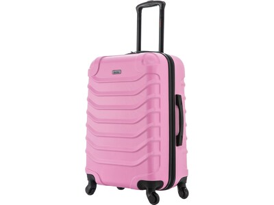 InUSA Endurance 24 Hardside Suitcase, 4-Wheeled Spinner, TSA Checkpoint Friendly, Pink (IUEND00M-PN