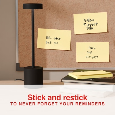 Staples Ultra Sticky Notes, 3" x 5", Sunshine Collection, 100 Sheets/Pad, 12 Pads/Pack (ST62890)