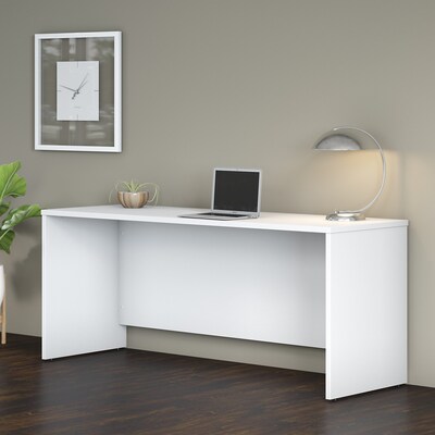 Bush Business Furniture Studio C 72"W Credenza Desk, White (SCD372WH)