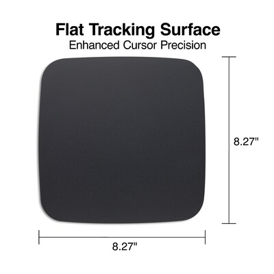 Staples TECH Ultrathin Non-Skid Mouse Pad, Black (23941)