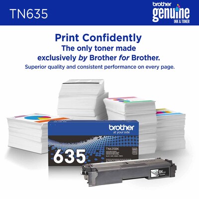 Brother TN635 Standard Yield Black Toner Cartridge, Prints Up to 3,000 Pages (TN635BK)