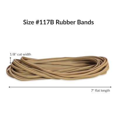 Alliance Sterling Multi-Purpose #117B Rubber Bands, 7" x 1/8", 250/Pack (25405)