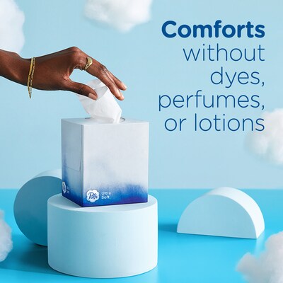 Puffs Ultra Soft Facial Tissue, 72 Tissues/Box, 8 Boxes/Pack (61971)