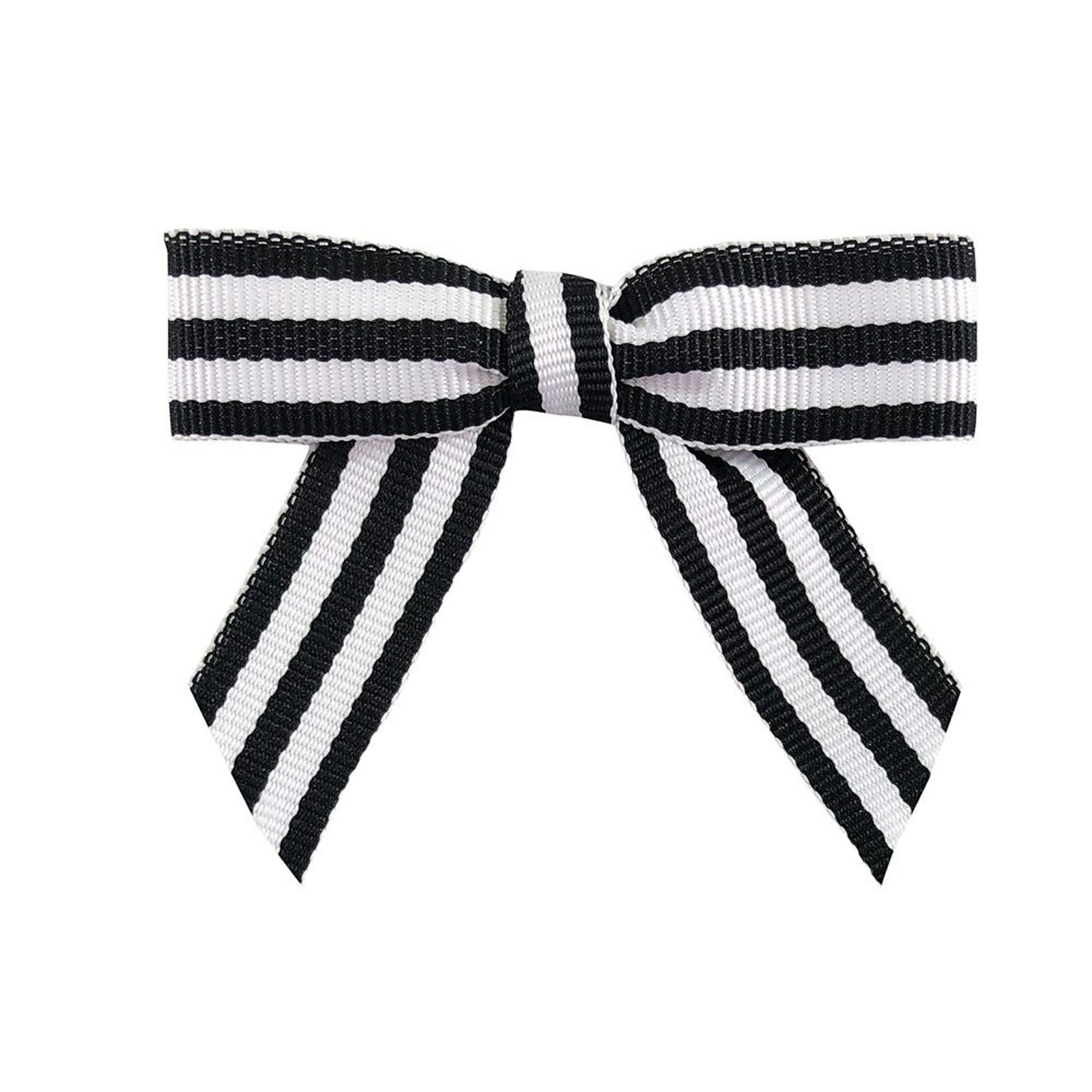 JAM Paper Grosgrain Bows, Black & White, 100/Pack (52640349317)