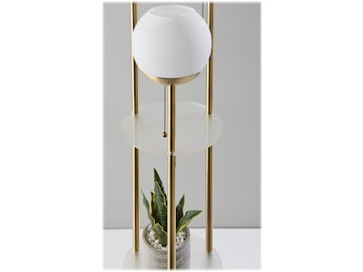 Adesso Bianca 63" Antique Brass Floor Lamp with 3 Globe Shades (4023-21)