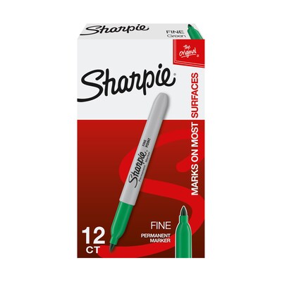 Sharpie Permanent Marker, Fine Tip, Green (30004)
