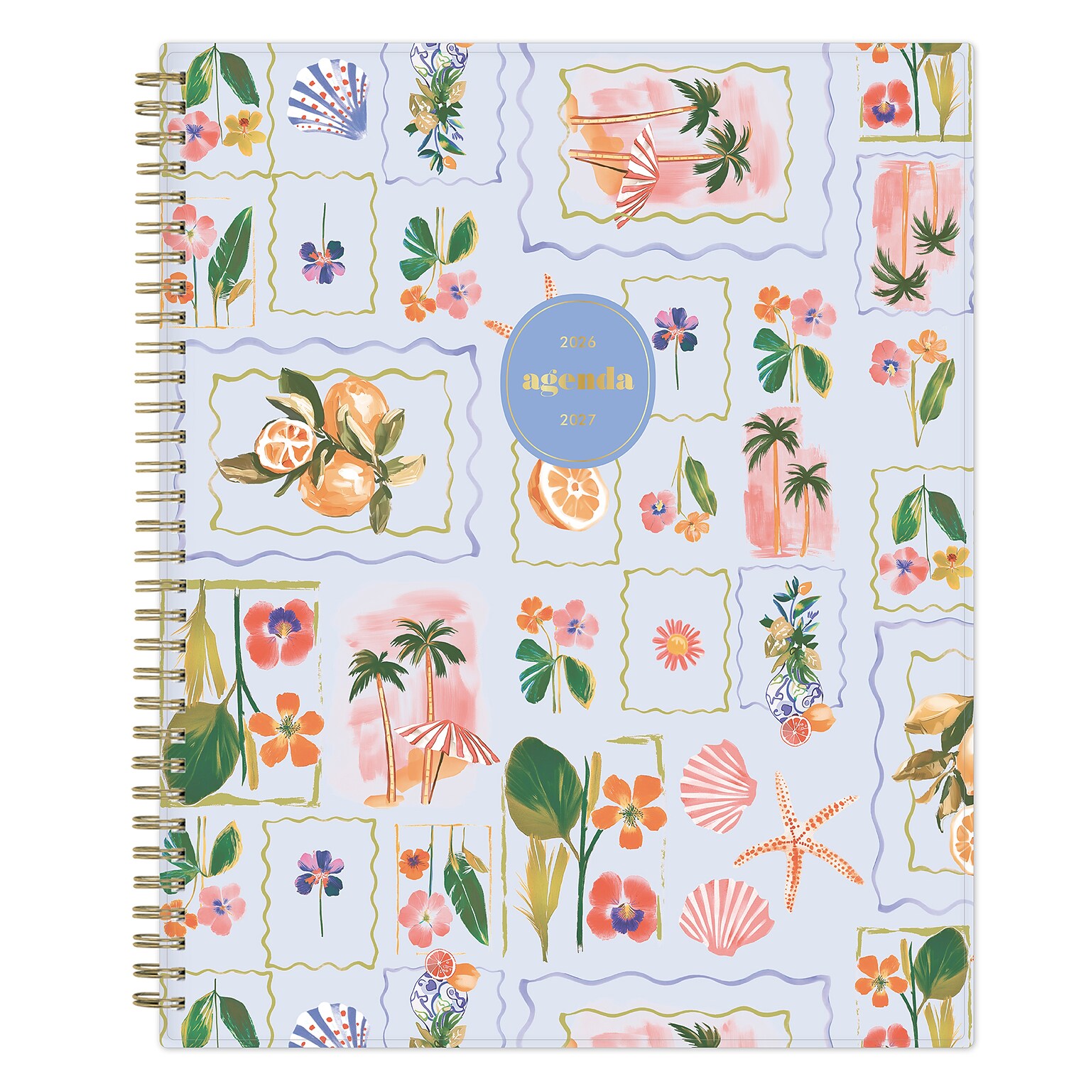 2026-2027 Blue Sky 8 x 11 Academic Year Weekly & Monthly Planner, Plastic Cover, Mahana Blue (161390)