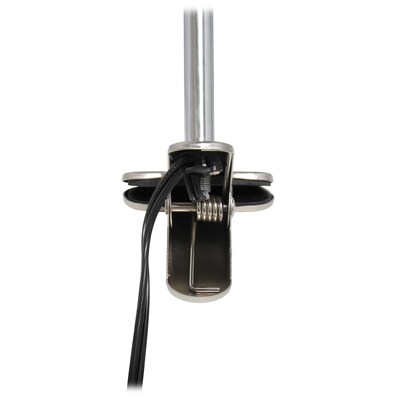 Creekwood Home Sleek Essentials 15.5" Basic Clip On Reading Light with Flexible Gooseneck, Brushed Nickel (CWD-1010-BN)