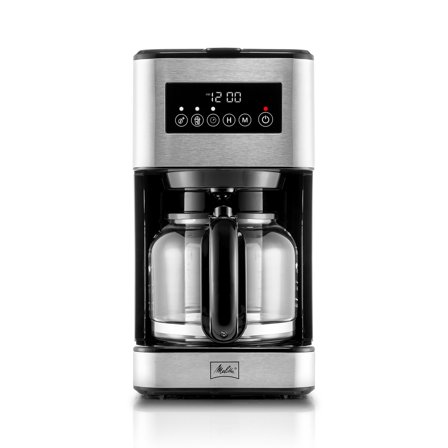 Melitta Aroma Tocco Plus 12-Cups Automatic Drip Coffee Maker, Black/Stainless Steel (MCM011PULBK0)