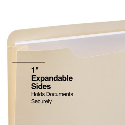 Staples® File Jacket, 1" Expansion, Letter Size, Manila, 50/Carton (TR541092)