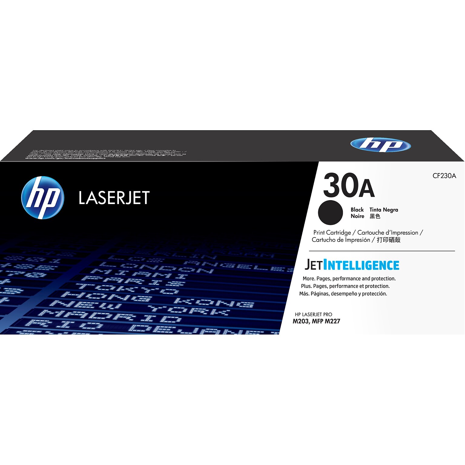 HP 30A Black Standard Yield Toner Cartridge, Prints Up to 1,600 Pages (CF230A)