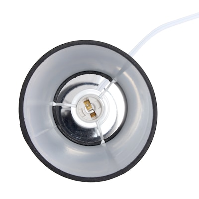 Creekwood Home Chrome Slanted 12.4" LED Table Lamp, Black (CWT-1012-BK)