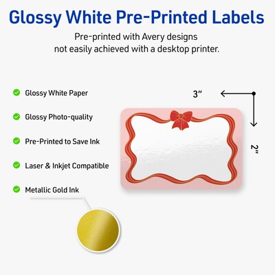 Avery Rectangle Multipurpose Labels, 2 x 3, White, 80/Pack (19479370565)
