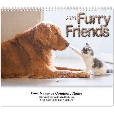 Custom Furry Friends Spiral Wall Calendar