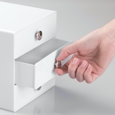 InterDesign Original Plastic 3-Drawer Organizer, White (35301)