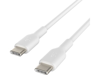 Belkin BoostCharge USB-C to USB-C Charging Cable, 3.3 ft., White, 2/Pack (CAB003bt1MWH2PK)