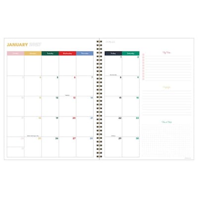 2027 TF Publishing Sailor Stripe 9 x 11  Weekly & Monthly Standard Planner, Paperboard Cover, Multicolored (27-9716)