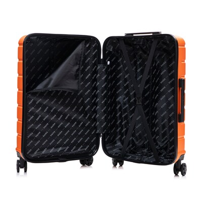 InUSA Trend 4-Piece Hardside Spinner Luggage Set, TSA Checkpoint Friendly, Orange (IUTRESMLXL-ORA)