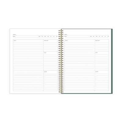 Blue Sky Bespoke Letterpress 8.5" x 11" Undated Personal Organizer, Plastic Cover, Strawberry & Bee (159139)