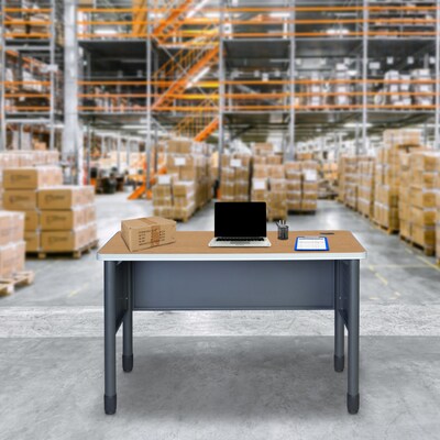 Regency Mesa Steel Training Desk, 48" x 30", Medium Oak (66120TDMO)
