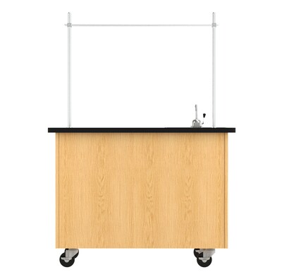 Diversified Woodcrafts Kinetic Mobile Demo Cabinet Rectangular Demonstration Table, 48" x 24", Oak (4111K)