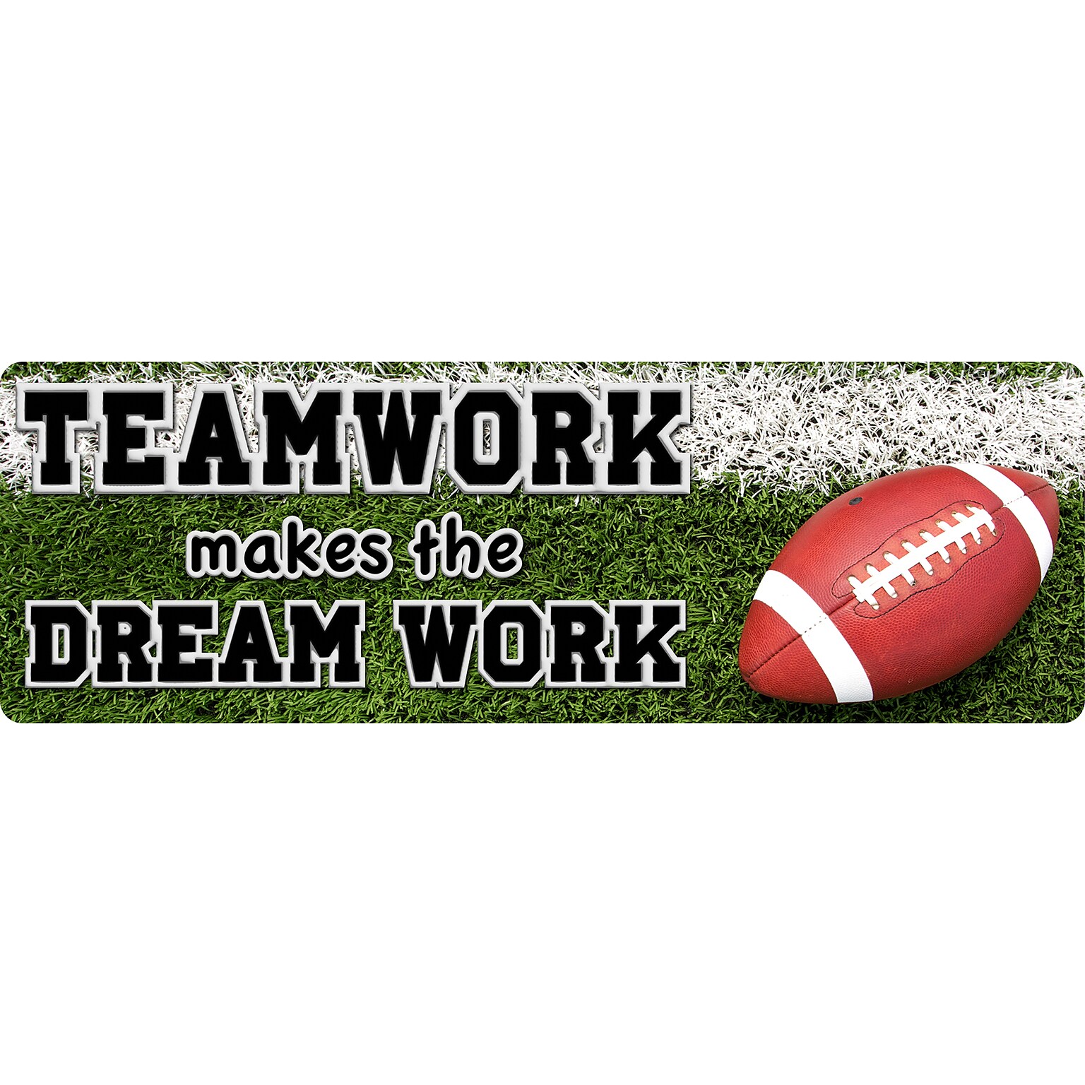 Ashley Productions The Original Fun Mat, Mat Runner, 15.5 x 47, Football Teamwork (ASH91417)