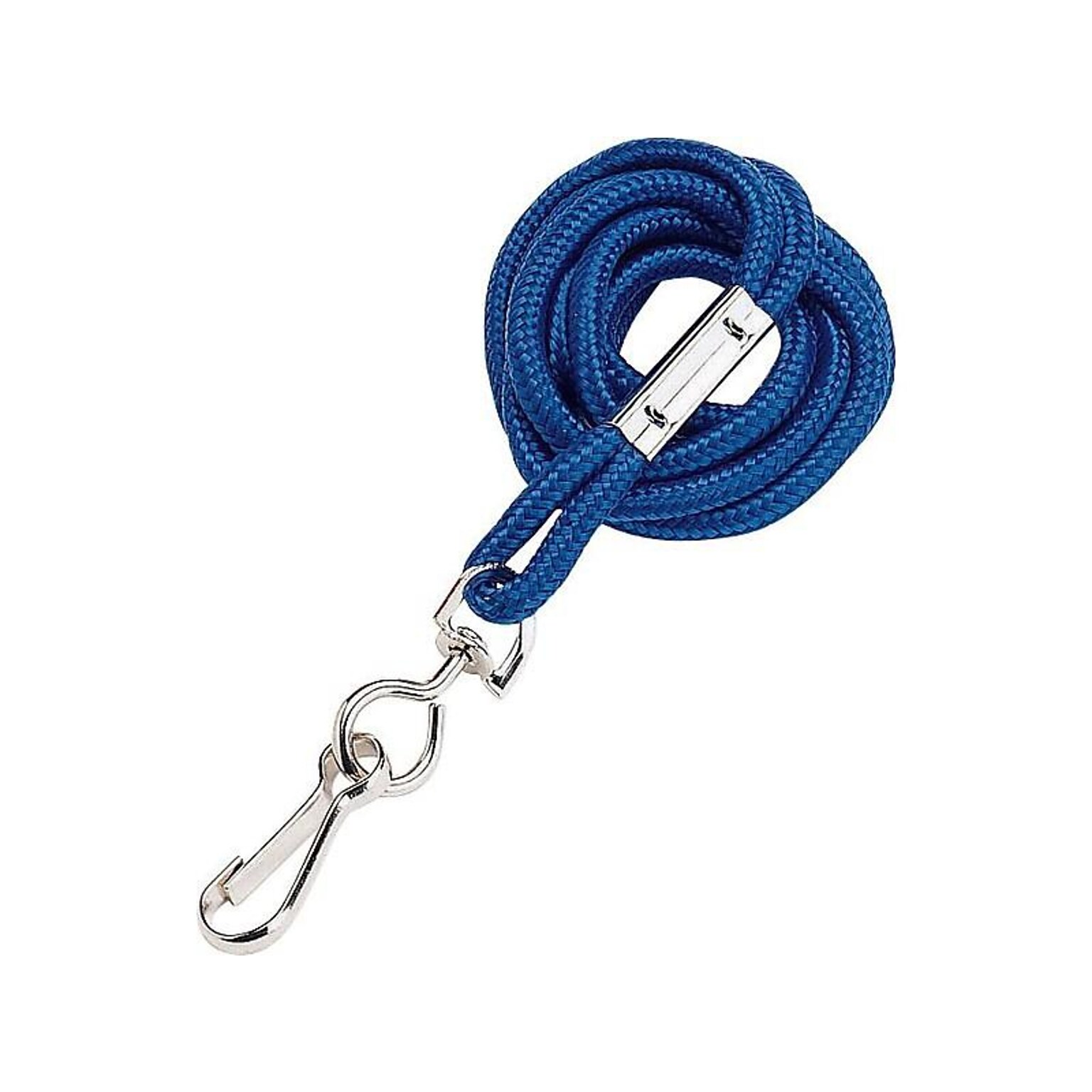 Staples Swivel Clip ID Badge Lanyards, Blue, 12-Pack (ST18917/18917)